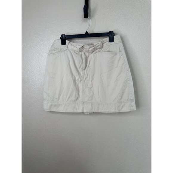 St‎ Johns Bay Womens Tan Skort 14 button zipper cotton mini - Picture 6 of 8